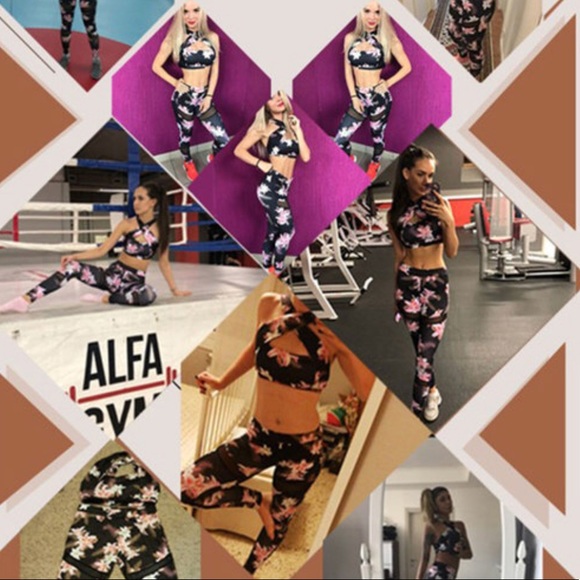 Last one!✨🌺 Floral leggings and sports bra set - Picture 6 of 8